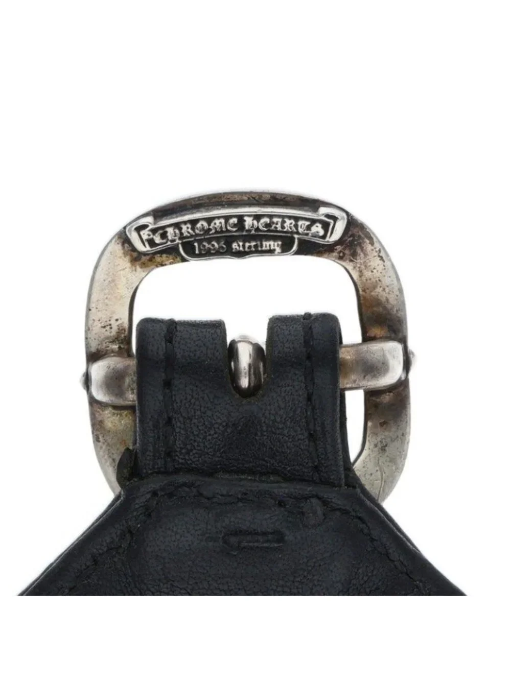 Chrome Hearts RR Tiny Buckle Rock'n'roll Leather Bracelet